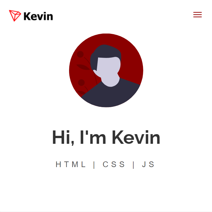 kevin website screenshot